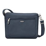 Travelon Anti-Theft Classic Small E/W Crossbody Travel Totes, Midnight