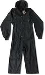 Maddog Durable Ripstop Step-In Coveralls | Full Body Paintball, Airsoft, Mechanic, Outdoor Work Protective Wear Jumpsuit - Tactical Black - Large