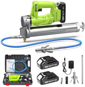 TaskStar Grease Gun: Electric Battery Powered Grease Gun with 2 * 4.0Ah Batteries and Charger, Quick-Release Coupler, 10000 PSI Max Pressure, for Farmers, Mechanics, and Equipment Owners