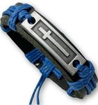 Soul Statement Leather Cross Bracel