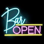 YANGUN Bar Open Neon Sign Bar Open, LED Neon Light Sign, Neon Sign LED Bar, LED Light Advertising Wall, USB Powered Pink Blue Neon Sign for Bar Club Store Night Club Party Sign Decor