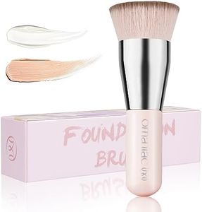 OMANIAC Makeup Brushes, Flat Top Pro Foundation Brush Concealer Brush Travel Make Up Brushes Flawless Brush Ideal for Liquid, Cream, Powder, Blending, Buffing, Concealer