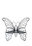 Hi-Line Gift Ltd Metal Garden Décor-Butterfly Chair, Antique Black, Item Size: 45-Inch X 24-Inch X 42-Inch H