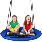 Dripex Nest Swing Children's Swing Tree Swing Seat Square Swing for Outdoor Backyard Garden, Oxford, Multicolor, 100cm, 150 kg Capacity(Blue)