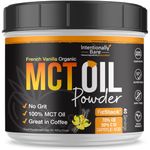 Intentionally Bare Organic MCT Oil Powder - French Vanilla - Zero Net Carbs & No Grit – Keto, Paleo, Vegan - 70% C8 | 30% C10 - Excellent in Coffee, Tea, Shakes & Smoothies - 40 Servings