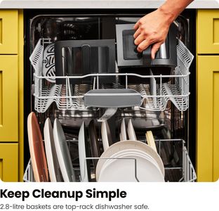 CHEFMAN Dual Air Fryer Oven 5.6L – Dishwasher Safe Baskets, Sync Finish, Black