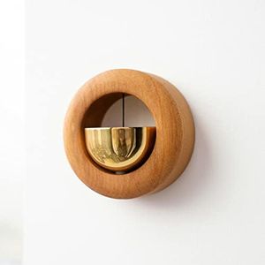 YMYP Shopkeepers Bell - Magnetic Attached Doorbell for Door Opening - Unique Office Ornament and Hanging Decoration for Business Entrance, Fridge Sticker and Barn Door (Golden Teak)