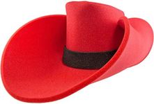 FUNSTITUTION Cowboy Hat - Giant Foam Hat - Oversized Cowboy Hat - Red - For Adults and Kids - Hilarious Hat - Large - Polyurethane Foam - All Ages