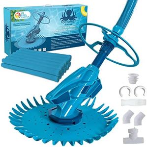 U.S. Pool Supply Octopus Prime Automatic Pool Vacuum Cleaner & Hose Set - Powerful Suction That Removes Swimming Pool Debris, Cleans Floors, Walls, Steps - Quiet Fast Cleaning Side Climbing Sweeper