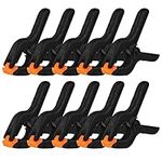 Spring Clamps, 10pcs Backdrop Clips 4.5 Inch Heavy Duty Plastic Spring Clamps Plastic Clips for Woodworking, Photography Studio, Home Improvement