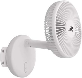 ZOIZ Wall Mount Fan for RV Car Boat: 180° Rotation with LED Light, 90° Tilt 100° Oscillation, Foldable Rotary Table Desk Fan, Type-C/12V Dual Power, Ideal for Travel/Camping/Van life