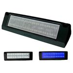 Wave One Marine LED RV Exterior Porch Patio Light | 9" DUAL COLOR | 12v Volt 2400 Lumen Fixture Replacement Lighting RVs Enclosed Travel Trailer Toy Camper Awning Outdoor (Black Housing, White | Blue)