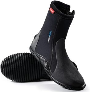 Coreskin 5mm Neoprene Dive Boots for Man Women with Anti-Slip Sole for Water Sports, Scuba Diving, Snorkeling, Rafting, Kayaking, Windsurfing, Wakeboarding, and Canoeing (HDB5mm12)
