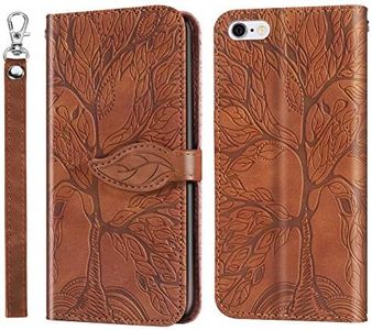 Vkooer Mobile Phone Case for iPhone 5 / 5S / SE (2016) PU Leather Protective Flip Wallet Case Cover with Pocket Magnetic Buckle Stand Function Flip Case for iPhone 5 / 5S / SE 2016 Brown