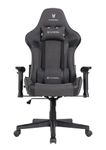 Oversteel - ULTIMET Professional Gaming Chair, Breathable Fabric, 2D Armrests, Height Adjustable, 180° Reclining Backrest, Gas Piston Class 3, Up to 120Kg, Black