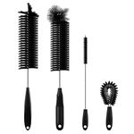 AIOUIERSCN Bottle Brush Cleaner Set 4 Pcs, Long Handle Bottle Cleaner, Long Water Bottle Brush, Straw Cleaning Brush, Lid Brush Cleaner, Brush for Wide/Narrow Neck Mouth Bottle Nipple Kettle Spout