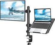 GITRU Height Adjustable Monitor Stand with Laptop Notebook Stand Monitor Mount for 13'-27'' Screen | Tilt Swivel