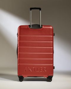 Antler Hard Shell Suitcase Set – Cabin, Medium & Large, Red Orange, TSA Lock