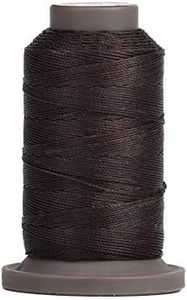 WUTA Leather Sewing Round Waxed Thread Polyster Hand Sewing Line Leather Work Cord Tool DIY 28 Colors Available (Dark Brown, 0.45mm)