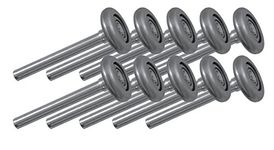 Ideal Security SK7171 Steel Garage Door Rollers 2 inch Wheels with 10 Ball-Bearings, 4 inch stem, Pack, Durable