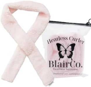 BlairCo. Blush Pink Heatless Styling Hair Curler: No Heat Curling Rod Headband for Overnight Curls. Soft Hair Curlers to Sleep in for Medium to Long Hair