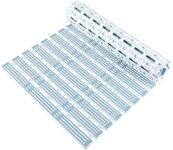 WELTRXE Bath Mat Non Slip Anti Mould, Anti Slip Shower Mats, 68 x 40 cm Bathtub Mat for Inside Shower, Striped Textured Soft Rubber Surface with Suction Cups, Bathroom Bath Tub Floor Mat, Blue