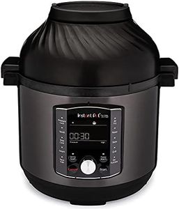 Instant Pot Pro Crisp 11-in-1 Electric Multi Cooker - Pressure Cooker, Air Fryer, Slow Cooker, Steamer, Griller, Dehydrator and Sous Vide Machine -Black Stainless Steel, 1500 W, 7.6L