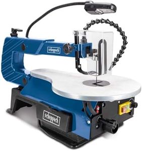 Scheppach SD1600V Scroll Saw | 120W 500–1700 RPM | 50mm Cut | LED Light | 45° Tilting Table | Quick Blade Change