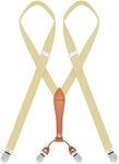 AYOSUSH Suspenders for Women Beige 