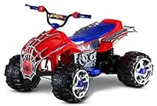 Kid Trax Marvel Spiderman Toddler ATV Ride On Toy, 12 Volt Battery, 3-7 Years, Max Rider Weight 88 lbs, Spider-Man Blue