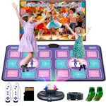 MIAROZ Dance Mat for Kids and Adults: 2-Player Electronic Dance Pad with HDMI for TV - Wireless Musical Exercise Game Prefect for Party Fun Birthday Gifts for Girls & Boys Ages 4+ (Purple)