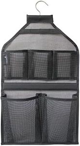 MISSLO Bathroom Shower Organizer Mesh Hanging Shower Caddy with Rotatable Hanger (Black)