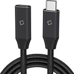 USB-C Male to USB-C Female Charging Cable Adapter Extension Cable, Compatible for iPhone 15 Pro Max Plus, iPad, Samsung Galaxy Smartphones & Tablet, Google Pixels (3.3-Feet)