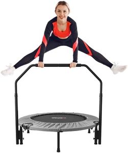 ATIVAFIT 40" Trampoline Pliable Mini rebondisseur d'exercice avec poignée en Mousse réglable Idéal pour l'entraînement de Fitness corporel intérieur/Jardin/entraînement