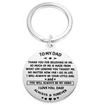 Aesnefe to My Dad You Will Always Be My Hero Keychain, for Daddy from Daughter, Father Daughter Distance Gift for Dad Birthday Chrismas, Metal, not known