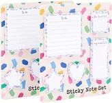 Paper Junkie Pastel to Do Sticky Notes Set, 300 Sheets Per Memo Pad, 5 Sizes (10 Pieces)