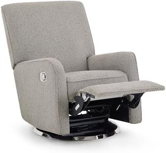 Delta Children Nest Nursery Swivel Recliner - Fabric is GREENGUARD Gold Certified and Oeko-TEX Standard 100 - Upholstered in a Unique Chenille Yarn for Blanket Like Softness, Java