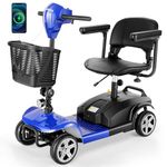 Wooken Mobility Scooters for Seniors, Adults, 4 Wheels Foldable Powered Mobility Scooter 264 lbs All Terrain, Compact Heavy Duty Mobility with Seat for Travel, 12.1 Miles Range, Smart Safety System
