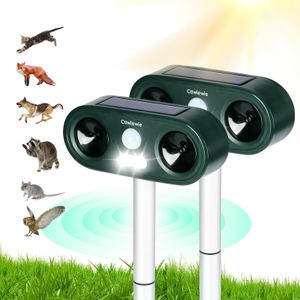 Cowiewie Ultrasonic Cat Repellent 2-Pack – Outdoor Animal Deterrent