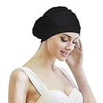 Women Stylish Floral Swimming Cap High Stretchy Large Pool Swim Caps Beach Swimming Hat Headwear Spring Spa Bathing Shower Cap for Short Long Hair