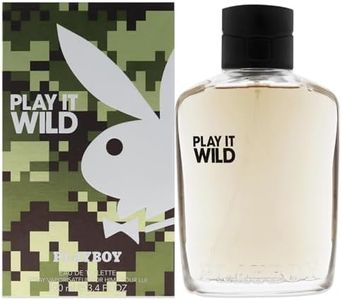 Playboy Play It Wild Eau de Toilette Spray for Men, Multi, Oriental Vanilla Fragrance, 3.4 Fl Oz