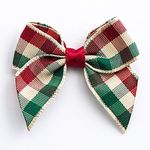 Italian Options Tartan Ribbon Bows 12-Piece Pack, 4 cm Bow Width, Country