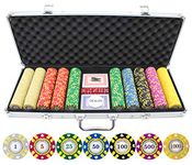 500pc 13.5g Stripe Suited V2 Poker Chips Set