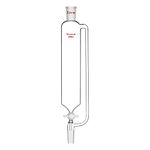 stonylab 500ml Pressure Equalizing Addition Funnel, Borosilicate Glass Dropping Funnel 24/40 Joint with PTFE Stopcock for Laboratory, 500ml