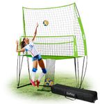 Volleyball Practice Net Volleyball Training Net System Volleyball Training Equipment 11x 8ft for Volleyball Hitting Practice at Backyard and Indoor 4 Adjustable Heights