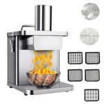 LSyySy Heavy Duty 304 Stainless Steel Commercial Vegetable Dicer Electric Fruit Dicing Machine Electric Carrot Potato Onion Granular Cube Cutting Shredder Food Processor