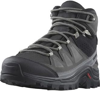 Salomon Women’s Quest Rove Gore-Tex, Waterproof Backpacking & Hiking Suede Leather Boots, Black/Magnet/Quiet Shade, 9