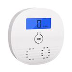 Mini LCD Carbon Monoxide Alarm,85dB Sound Warning Alarm fit for car,Trip,Home (Battery not Included)