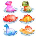 EUCOCO Bath Toys for 1 2 3 4 5 6 Year Old, Dinosaur Toys Gifts for 3-6 Year Old Boys Girls Baby Sensory Toys Easter Gifts Kids Birthday Gifts Present for Kids Light Up Bath Toys