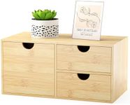 Bamboo Desk Organizer with Drawers 